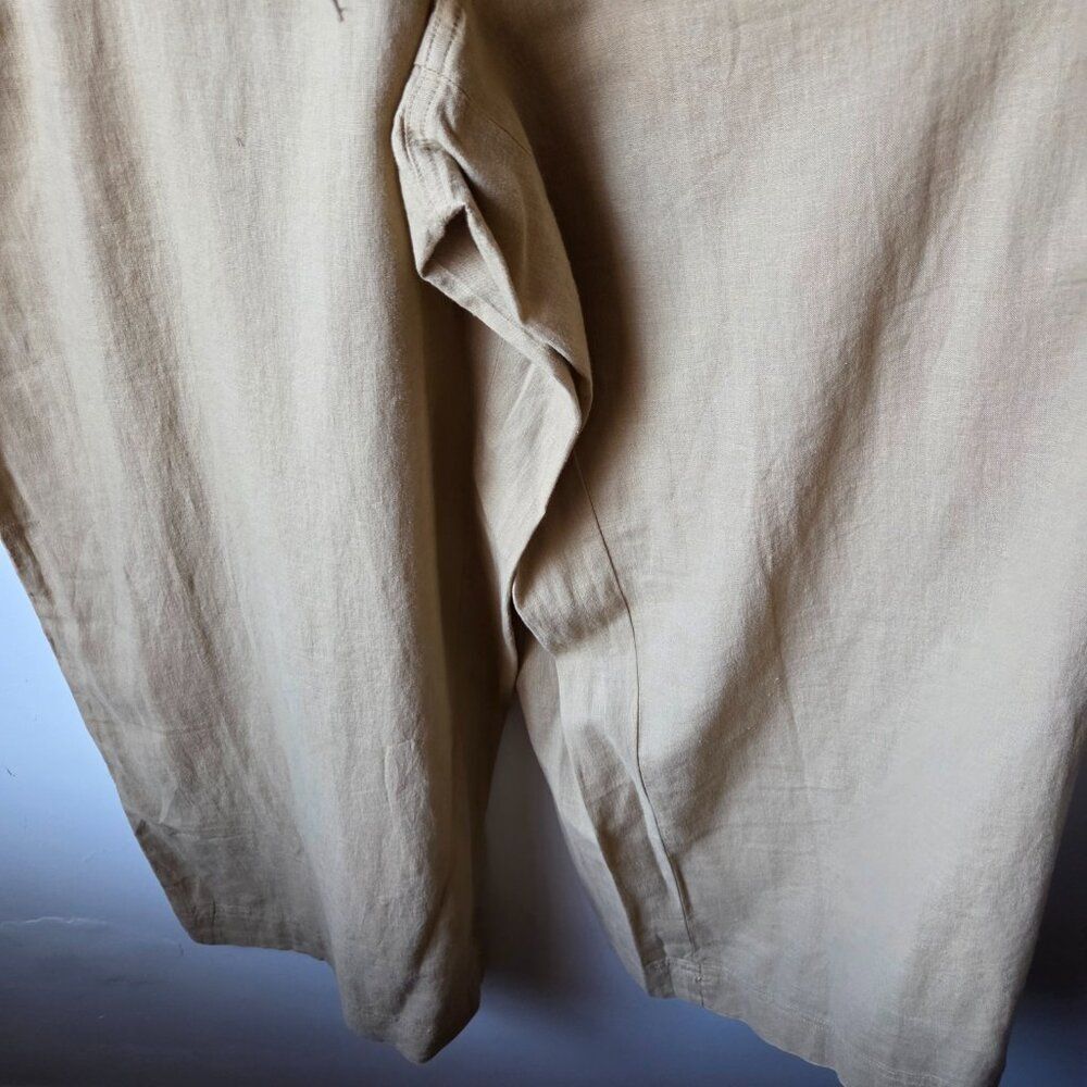 NWT AMERICAN EAGLE TAN LINEN BLEND BUTTONED JUMPSUIT SIZE M - Picture 9 of 16